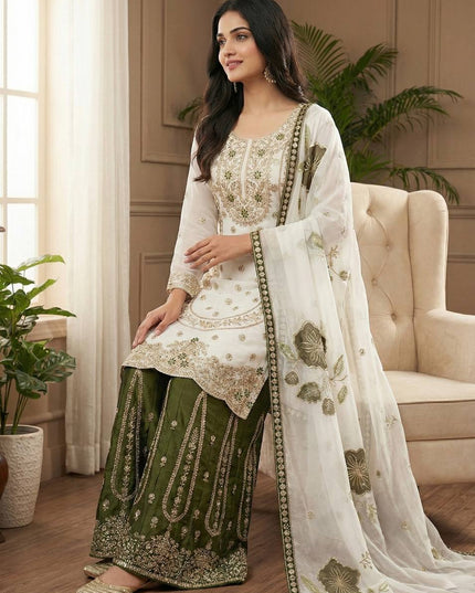 New Designer GMY SILK Top-Bottom And Dupatta Set | Ready To Wear