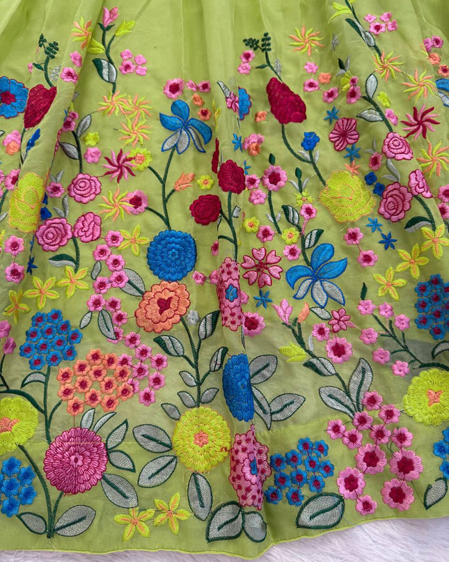 Premium Designer Organza Silk Lehenga Choli Set with Thread and Sequin Work