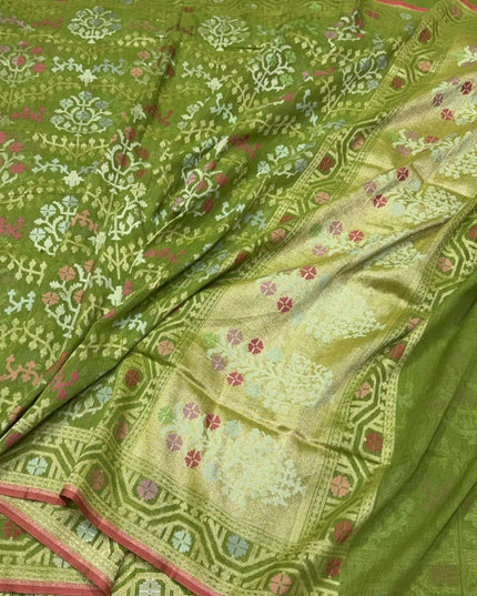 Premium Green Pure Muslin Cotton Jamdani Saree with Timeless Design