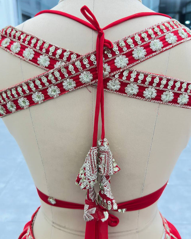 Royal Red Bridal Lehenga with Heavy Embroidery | Wedding & Reception