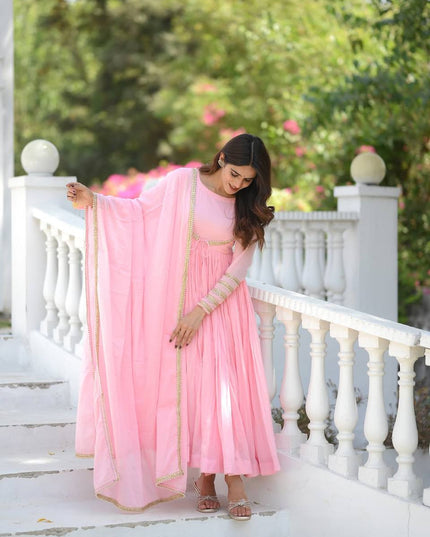 Designer Anarkali Suit in Heavy NC Vichitra Silk | Fancy Style