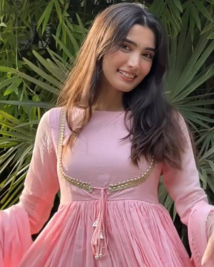 Designer Anarkali Suit in Heavy NC Vichitra Silk | Fancy Style