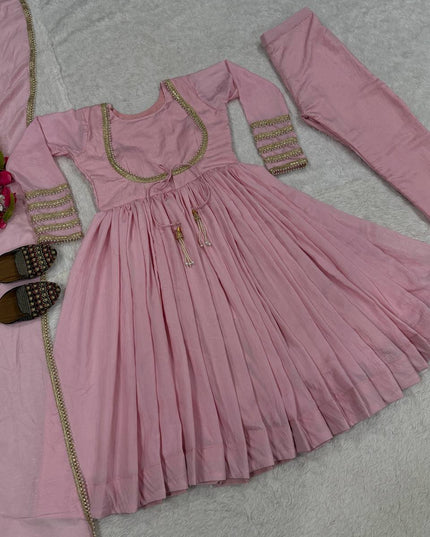 Designer Anarkali Suit in Heavy NC Vichitra Silk | Fancy Style