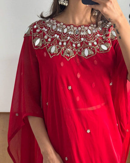 Exclusive Hand Worked Drape Saree with Stitched Blouse