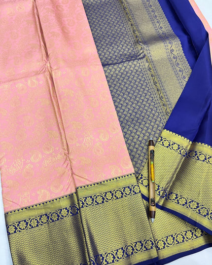 Kanchipuram Handloom Pure Korvai Bridal Silk Saree | Traditional Wedding Saree