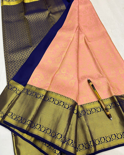 Kanchipuram Handloom Pure Korvai Bridal Silk Saree | Traditional Wedding Saree