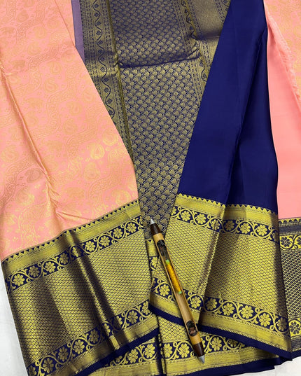 Kanchipuram Handloom Pure Korvai Bridal Silk Saree | Traditional Wedding Saree