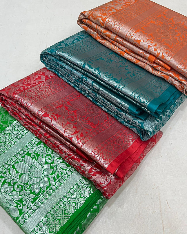 Affordable Luxury Kanchipuram Soft Silk Bridal Saree