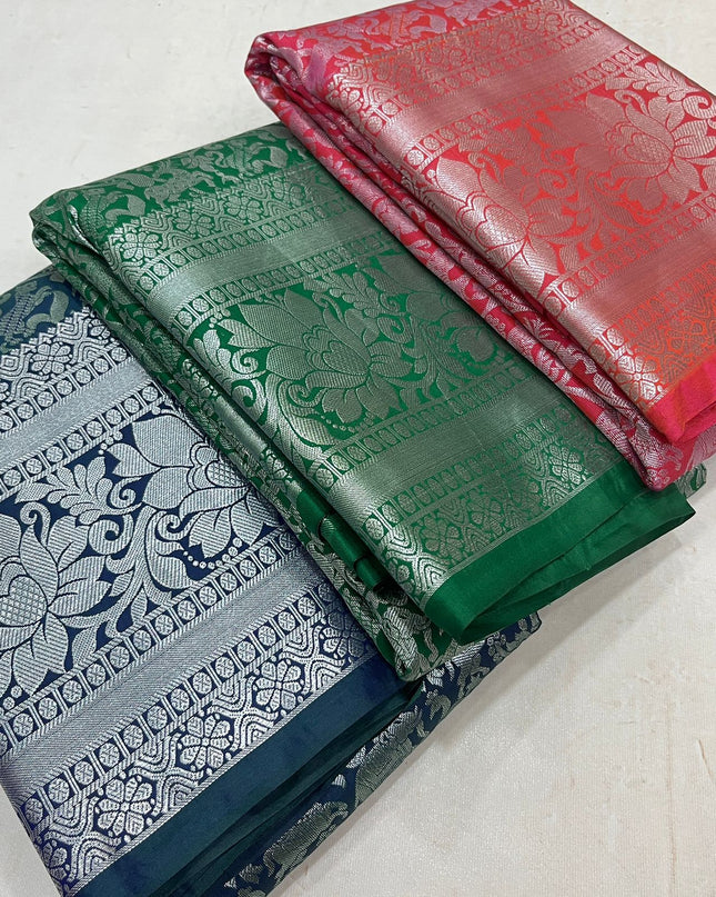 Affordable Luxury Kanchipuram Soft Silk Bridal Saree