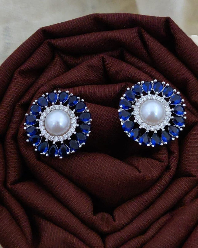 American Diamond Stud Earrings - Brilliant Sparkle & Elegant Style