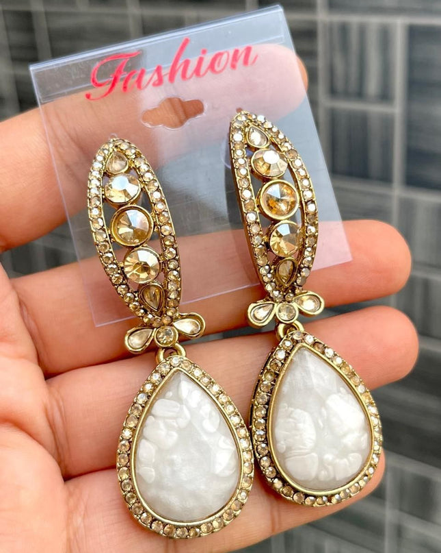 Limited Edition Premium Quality MOP Work Earrings