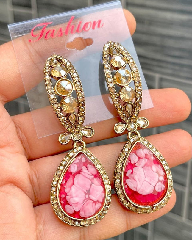 Limited Edition Premium Quality MOP Work Earrings