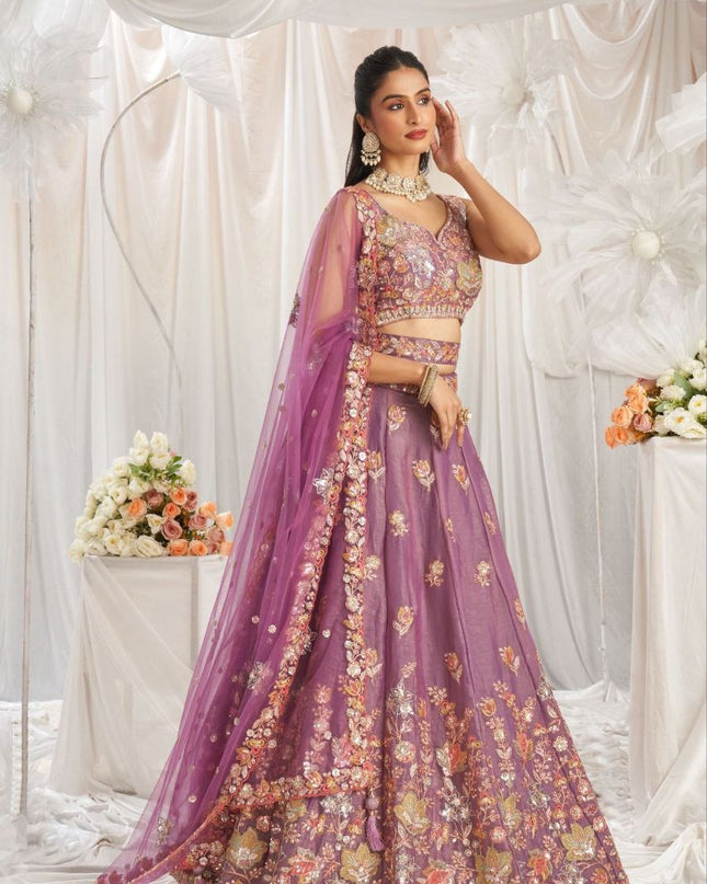 Premium Organza Lehenga with Embroidery Work