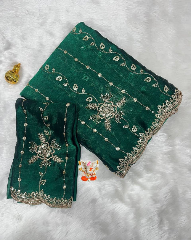 Fendy Chiffon Work Saree | Trendy Look