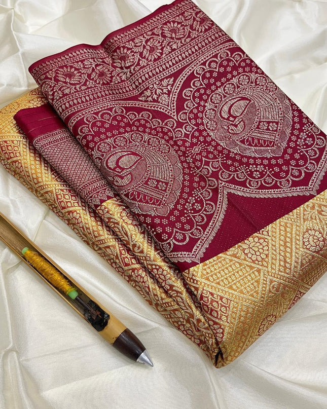 Handloom Pure Silk Unique Tissue Silk Saree