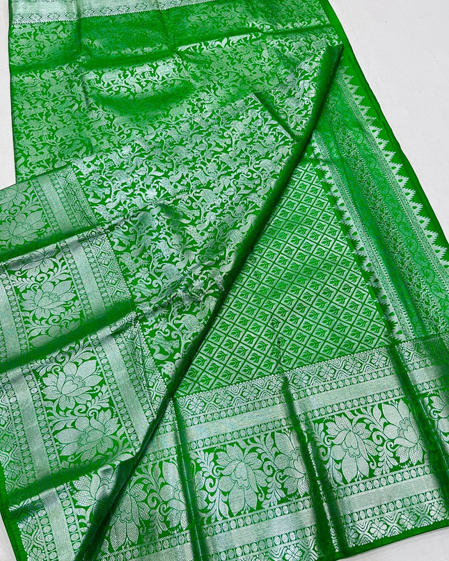 Affordable Luxury Kanchipuram Soft Silk Bridal Saree